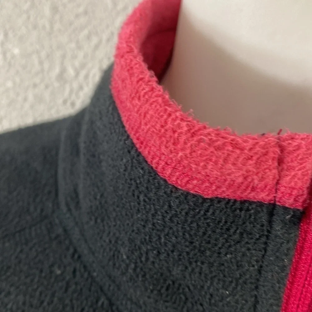 The North Face Glacier 1/4 Zip Black Pink Lightweight Fleece Pullover Jacket M